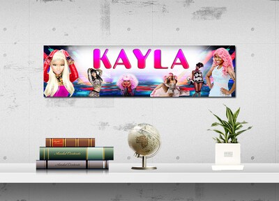 Nicki Minaj - Personalized Poster with Your Name, Birthday Banner, Custom Wall Décor, Wall Art - image1